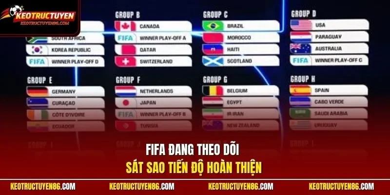 FIFA đang theo dõi sát sao tiến độ hoàn thiện