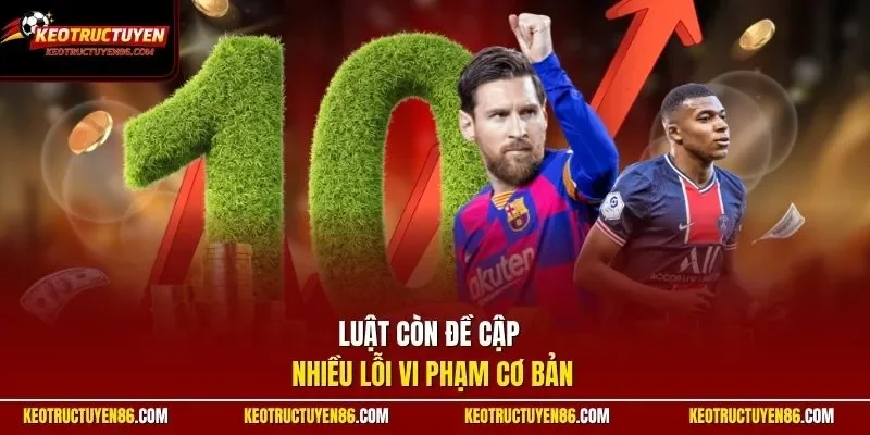 Luật còn đề cập nhiều lỗi vi phạm cơ bản